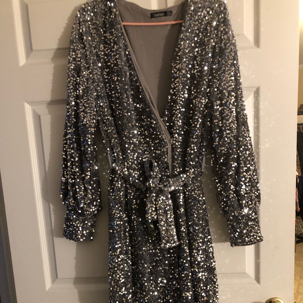 Only worn once size 14 glitter dress